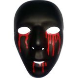 Zwart masker met bloederige tranen voor mannen