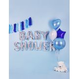 Zilverkleurige aluminium letter ballon 32cm