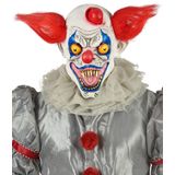 Rood wit en blauw horror clown masker voor volwassenen