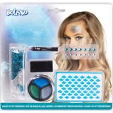 Make-up kit blauwe zeemeermin voor volwassenen