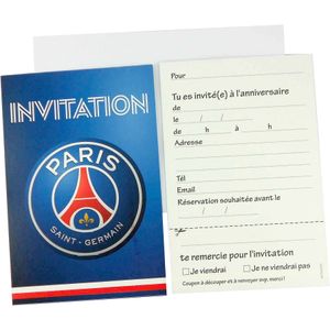 6 uitnodigingen met envelop van PSG