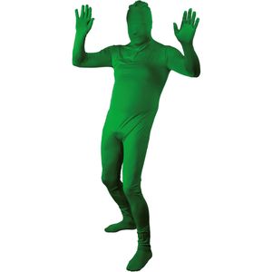 Groen second skin kostuum voor volwassenen