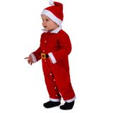 Klassiek wit en rood kerstman kostuum voor baby's