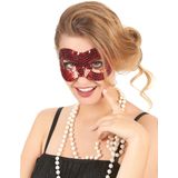 Masker met rode lovertjes voor volwassenen