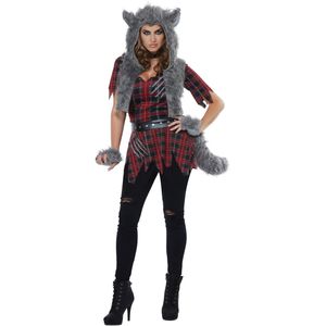 Weerwolf kostuum met nepbont voor vrouwen