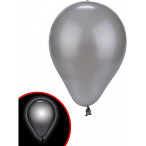 Zilverkleurige LED ballonnen Illooms