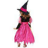 Zwarte en roze heksenjurk voor meisjes