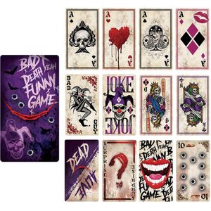 Spel van 12 kaarten kwade joker 11 x 20 cm