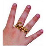 Goudkleurige Love ring voor volwassenen
