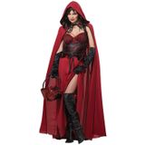 Sexy donker Roodkapje kostuum voor vrouwen