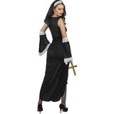 Sexy wit kruis nonnenkostuum voor vrouwen