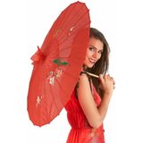 Rode Chinese parasol