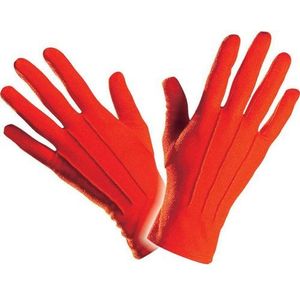 Korte rode handschoenen voor volwassenen