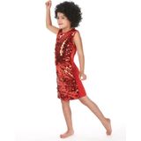 Rode disco jurk voor meisjes