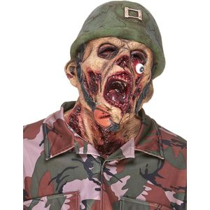 Latex zombie soldaten masker voor volwassenen