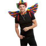 Vleugels met regenboogveren voor volwassenen