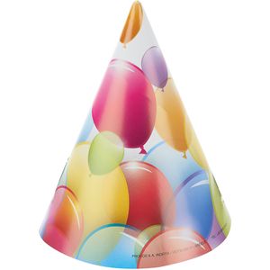 6 ballonnen feesthoeden