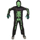 Groene skelet kostuum voor kinderen