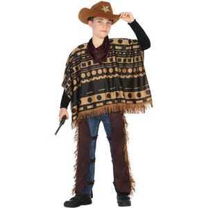 Cowboy kostuum met poncho voor jongens