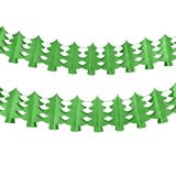 Papieren groene kerstboom slinger