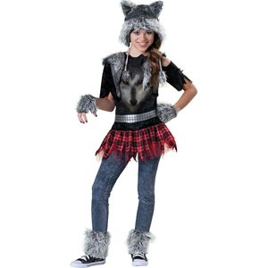 Wolf kostuum voor meisjes - Premium
