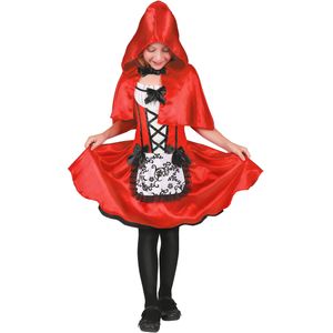 Klein Roodkapje kostuum met schort voor meisjes