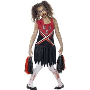 Verkleedkostuum zombie cheerleader voor meisjes Halloween pak