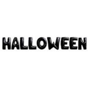Halloween ballonslinger zwarte letters 40 cm