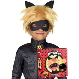 Cadeauverpakking Cat Noir pruik en masker voor kineren
