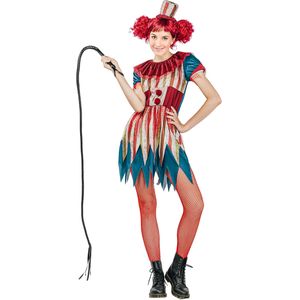 Gekleurd Halloween clownskostuum voor vrouwen