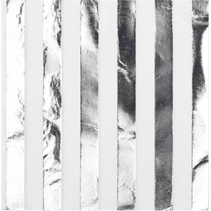 Unique Party - 32302 - Papieren Servetten - Zilver Gestreept - 16 Stuks