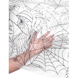 Plastic Halloween tafelkleed met spinnenweb