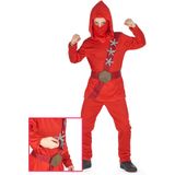 Rode ninja strijder kostuum voor jongens