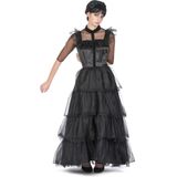 Zwarte gothic baljurk kostuum voor meisjes