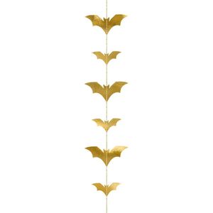 Metallic gouden vleermuis slinger 150 x 11 cm