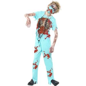 Zombie skelet dokter kostuum voor kinderen