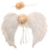 Engelen vleugels set en hoofdband voor volwassenen