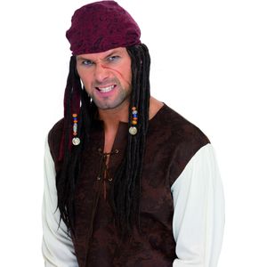 Piratenpruik met dreadlocks voor mannen