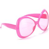 Fluo roze disco bril voor volwassenen