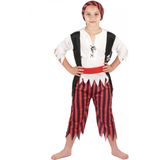 Zwart en rood piraten kostuum voor jongens