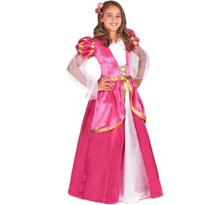 Roze middeleeuwse prinsessen jurk voor meiden