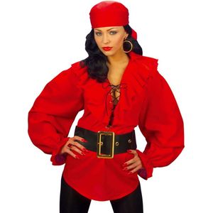 Rood piraten overhemd voor vrouwen