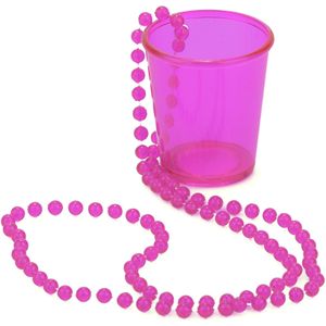 Roze shotglas ketting voor volwassenen