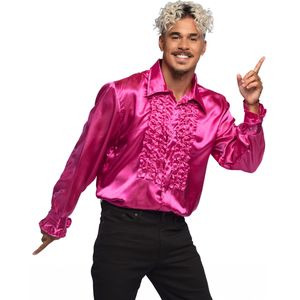 Roze disco overhemd
