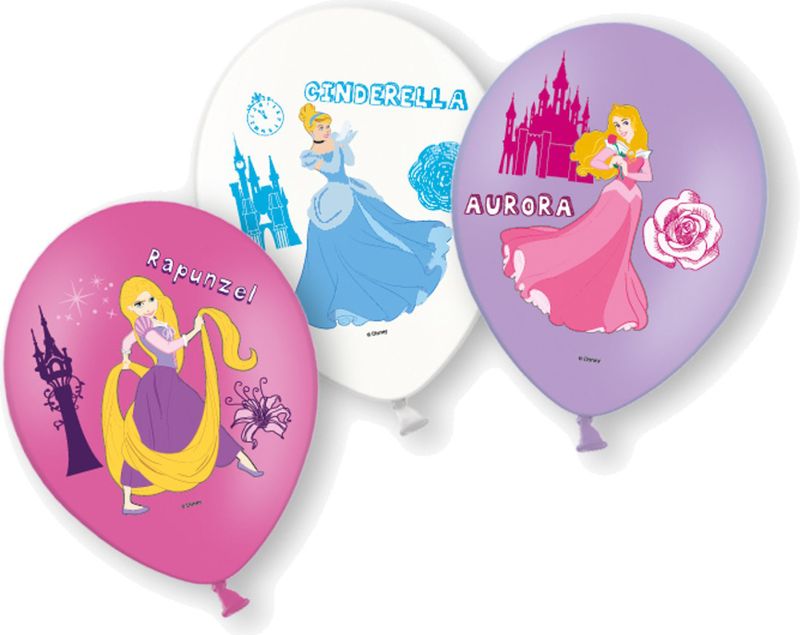 6 latex Disney Princesses ballonnen