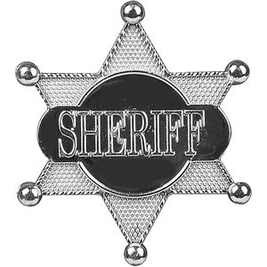Zilverkleurige sheriff ster
