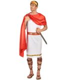 Witte en rode Romeinse outfit voor mannen