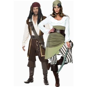 Piratenkoppel kostuum bruin en groen