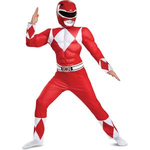 Rood Power Rangers-kostuum voor kinderen