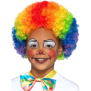 Veelkleurige clown pruik voor kinderen